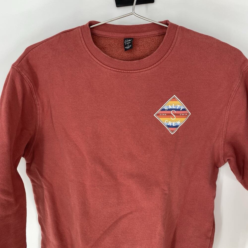 Salty Crew Sink Swim Sweatshirt Womens S Sunset Graphic Surf Fishing Crew - Picture 5 of 8